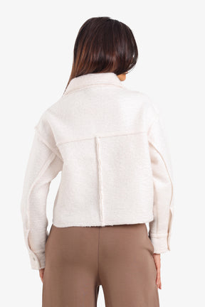 Cropped Fleece Zip-Up Jacket