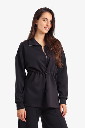 Half Zip-Up Lounge Sweatshirt