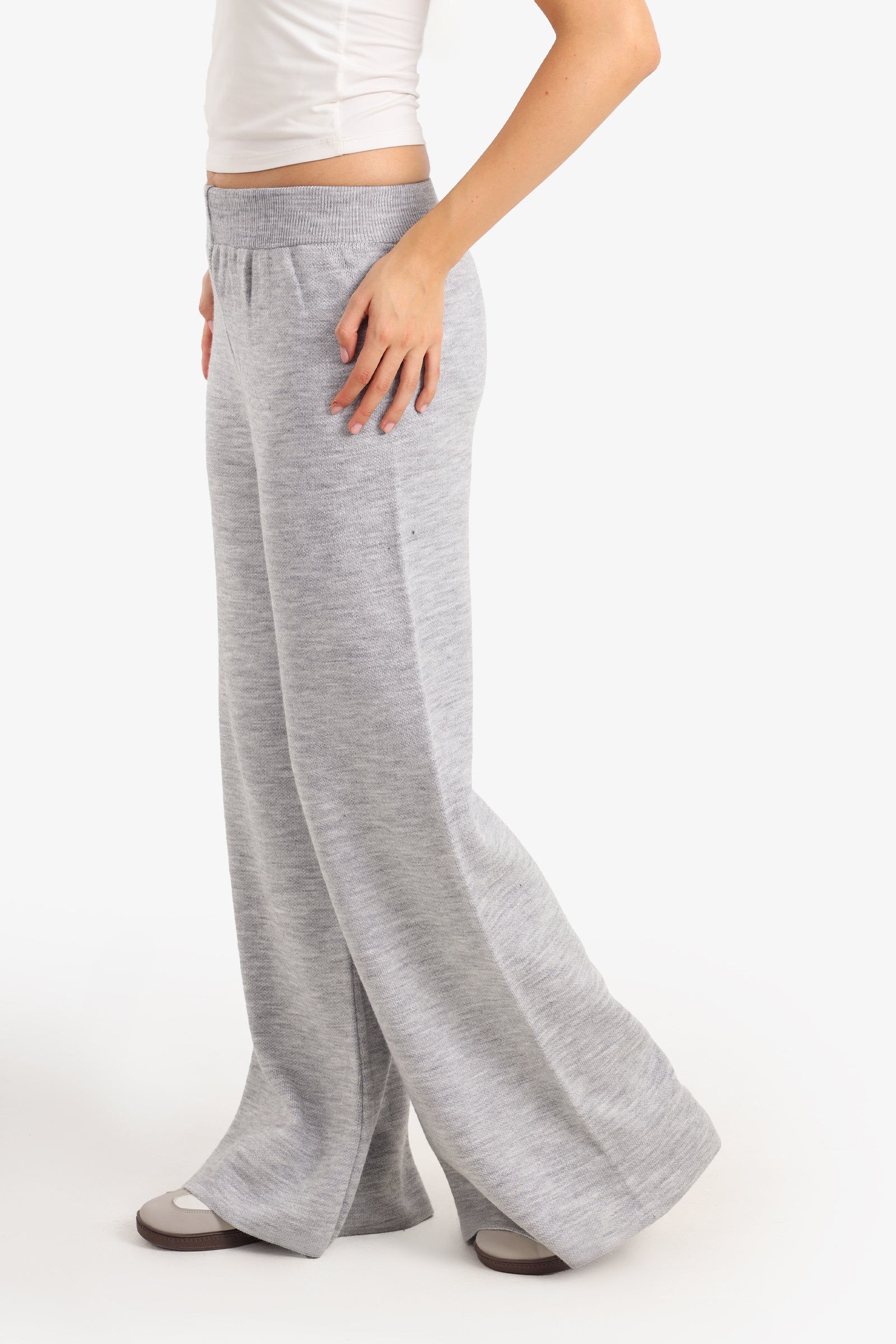 بنطلون لاونج بخصر عالٍ