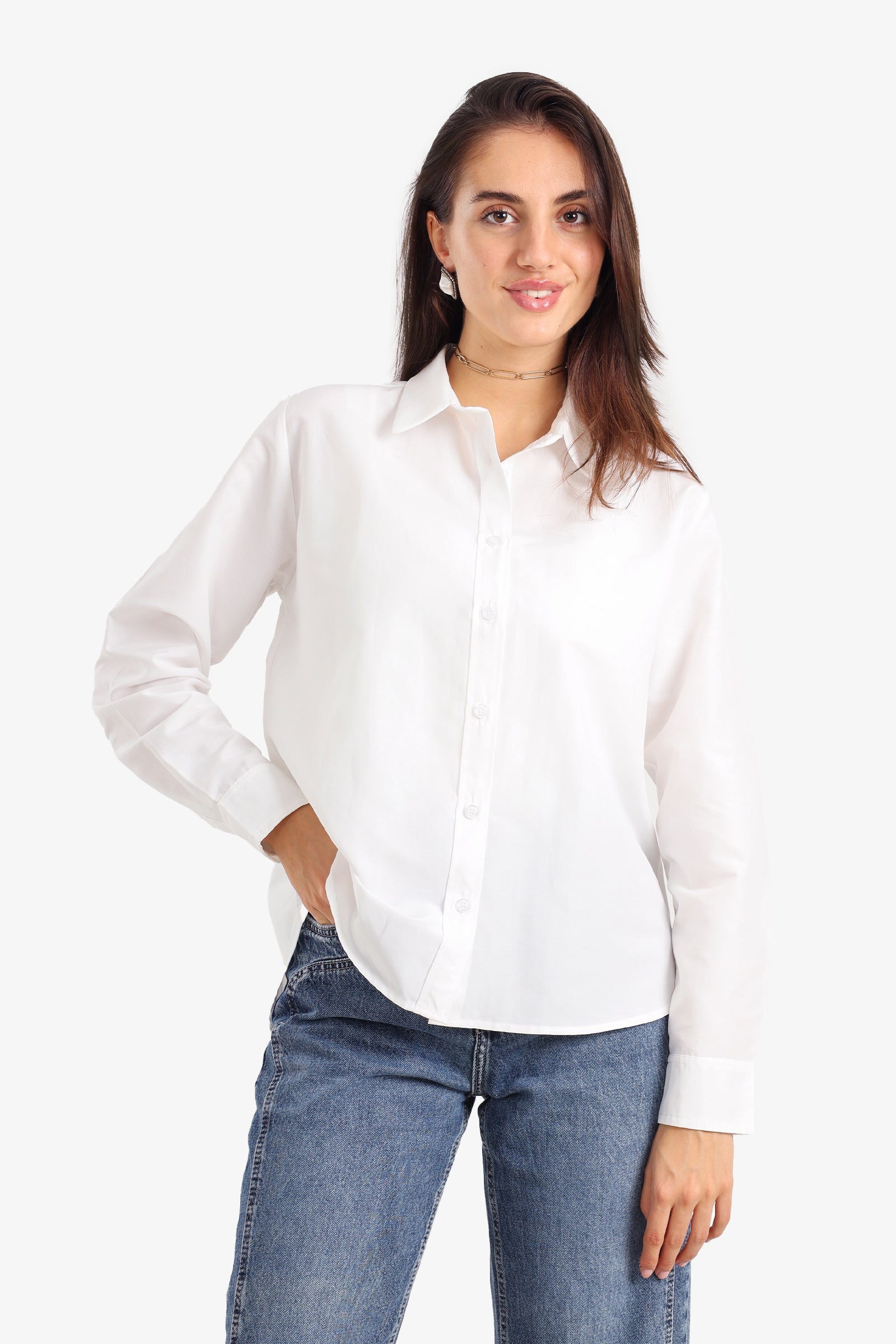Classic Asymmetric Hem Shirt
