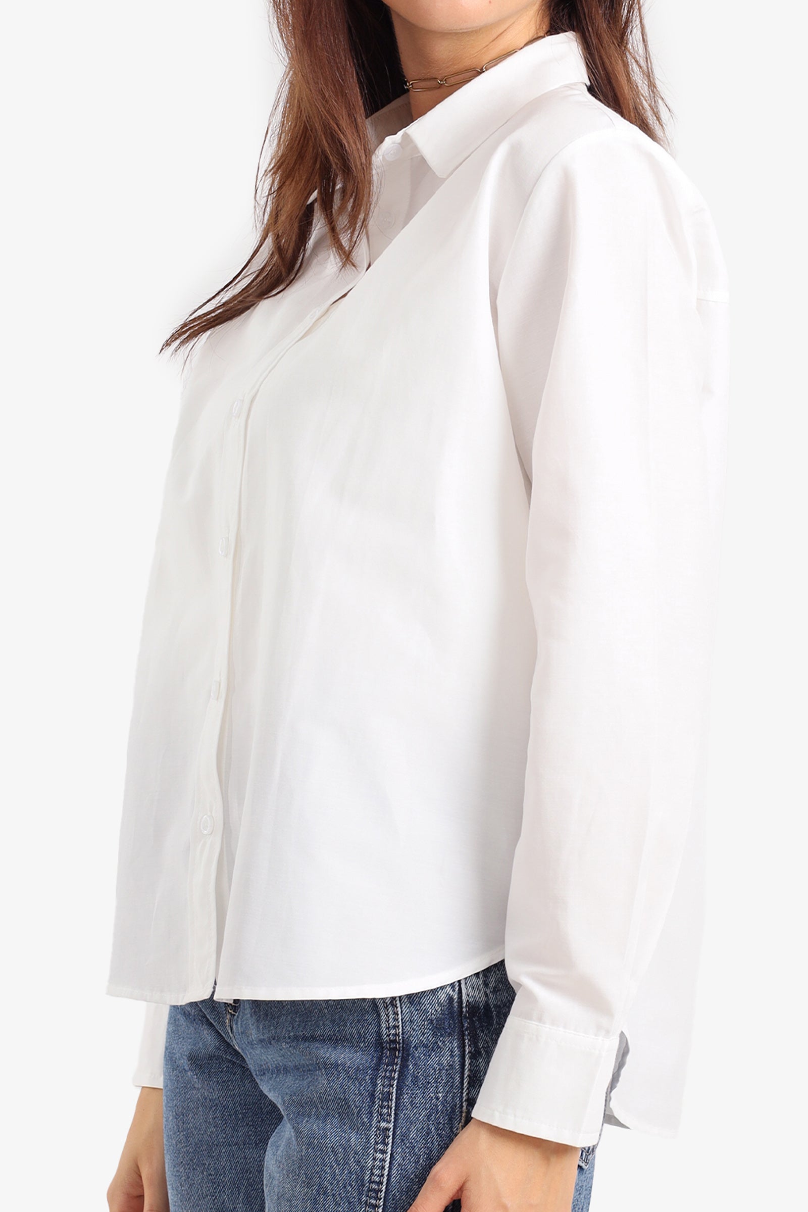 Classic Asymmetric Hem Shirt