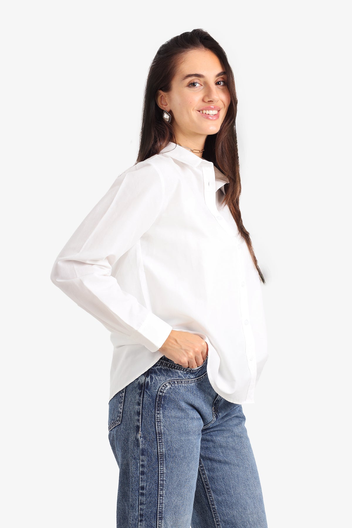 Classic Asymmetric Hem Shirt
