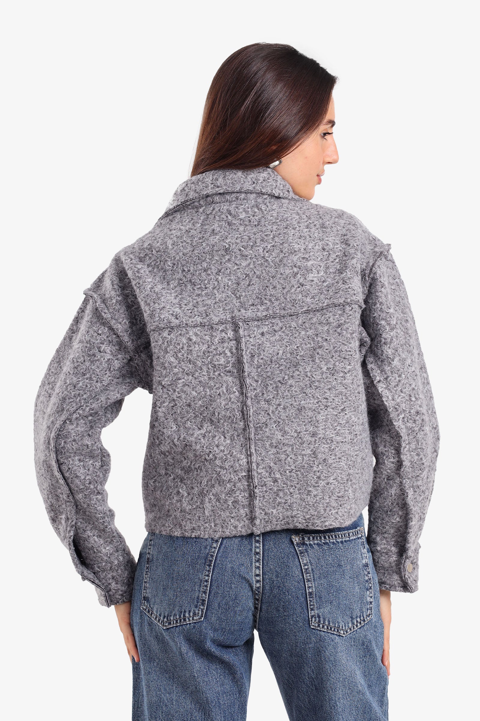 Cropped Fleece Zip-Up Jacket