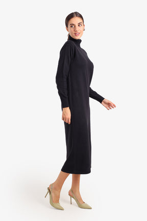 Knit Turtle Neck Midi Dress