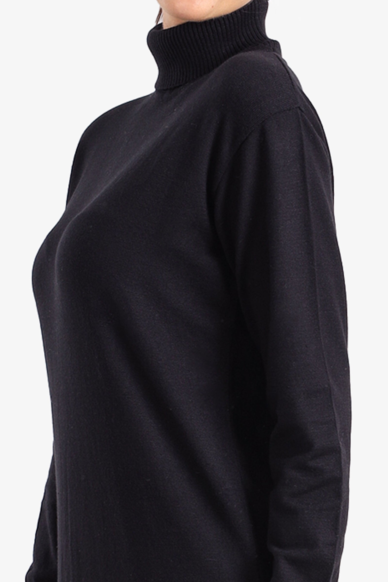 Knit Turtle Neck Midi Dress