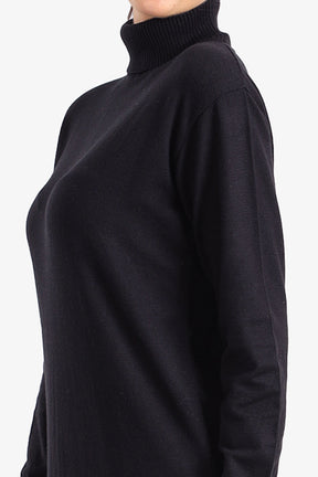 Knit Turtle Neck Midi Dress