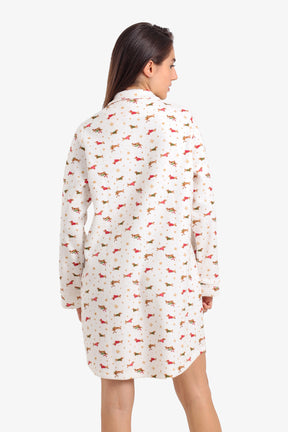 Festive Printed Night Shirt