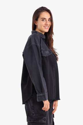 Two-Tone Denim Shirt