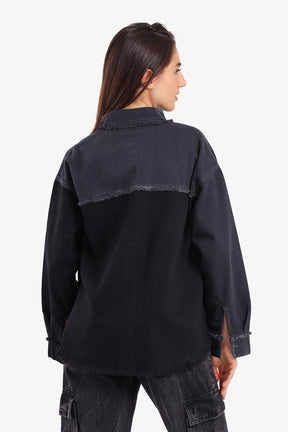 Two-Tone Denim Shirt