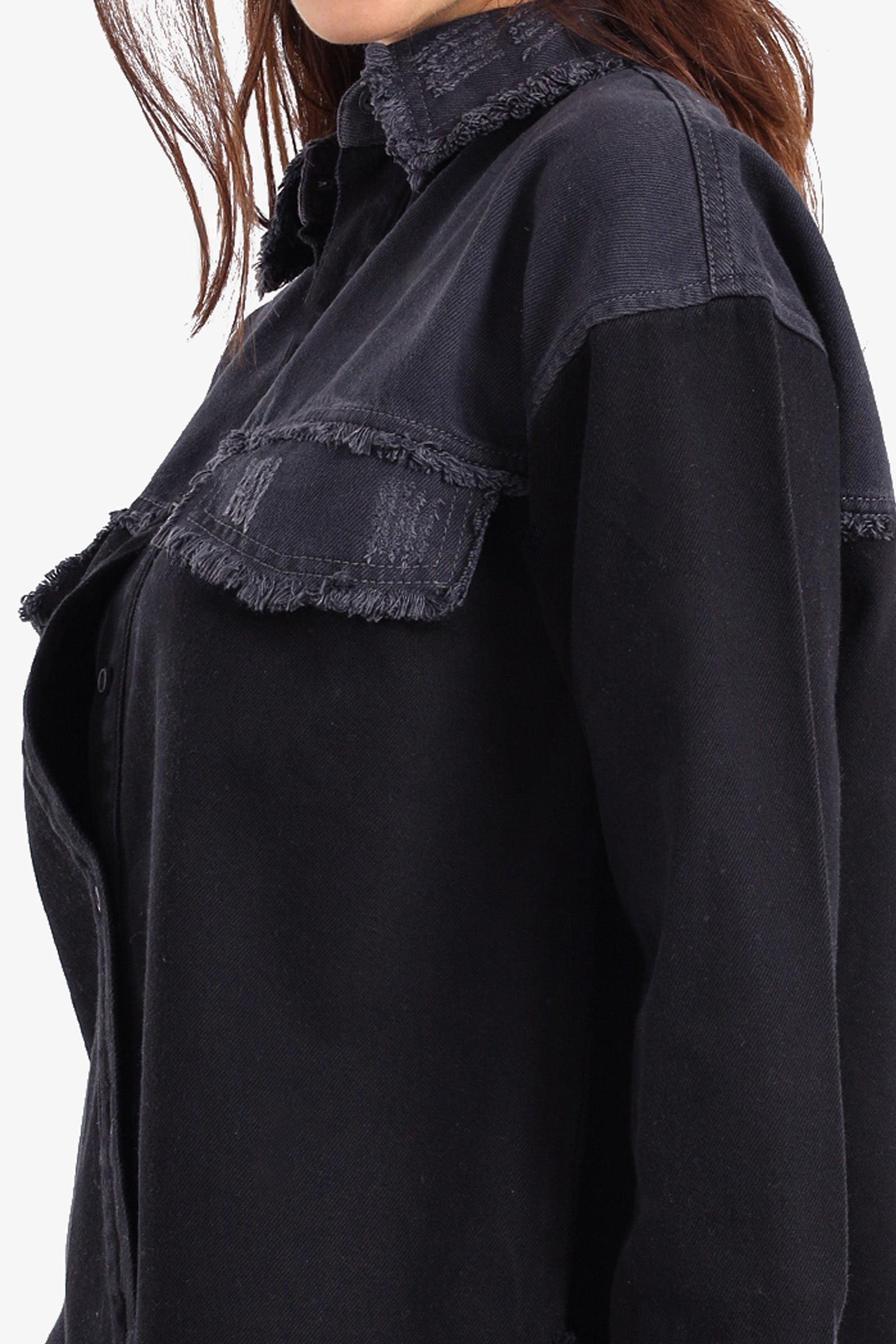 Two-Tone Denim Shirt