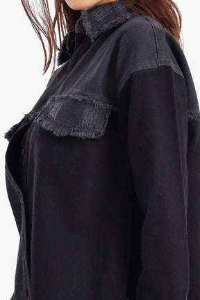 Two-Tone Denim Shirt