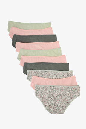 Pack of 10 Colored Bikini Panties