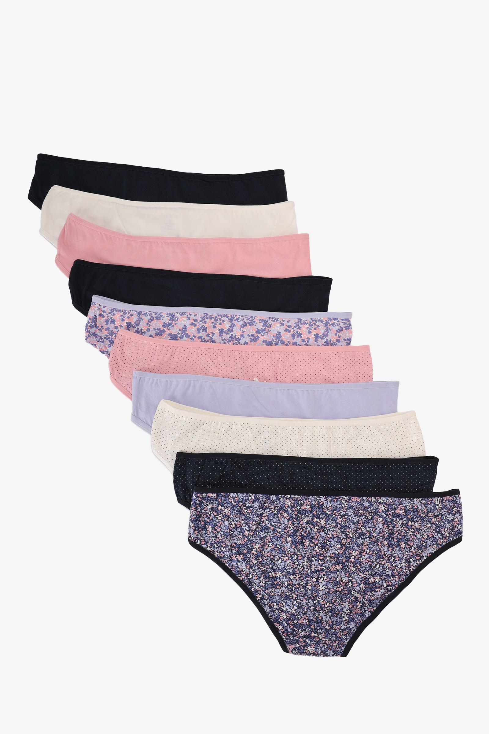 Pack of 10 Colored Bikini Panties