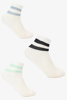 Contrast Stripes Socks - 3 Pairs