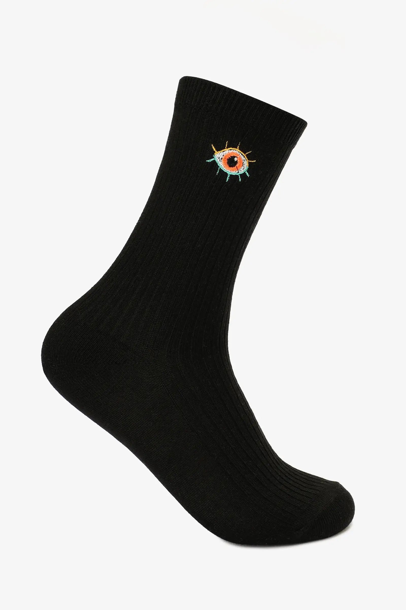 Eye-Printed Long Socks - 2 Pairs