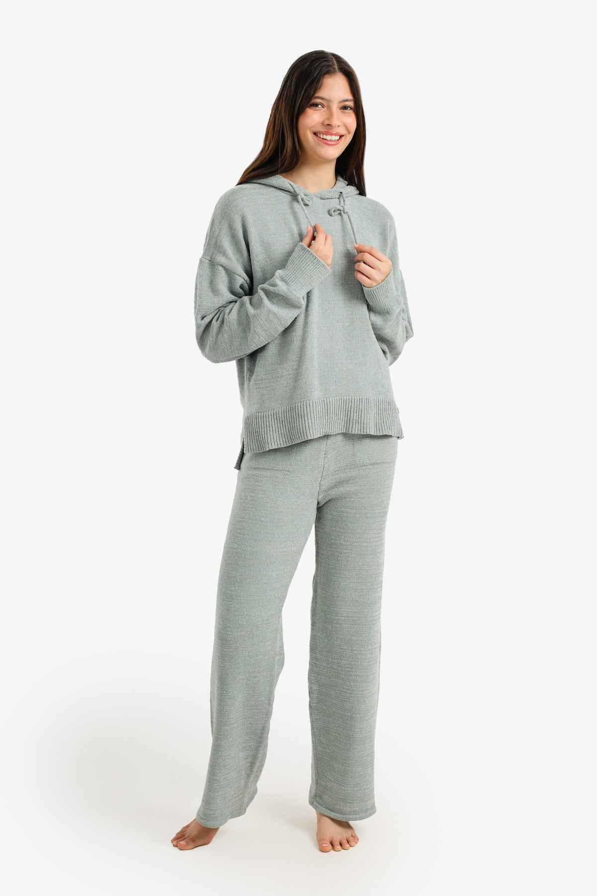 Hooded Knit Pyjama Set