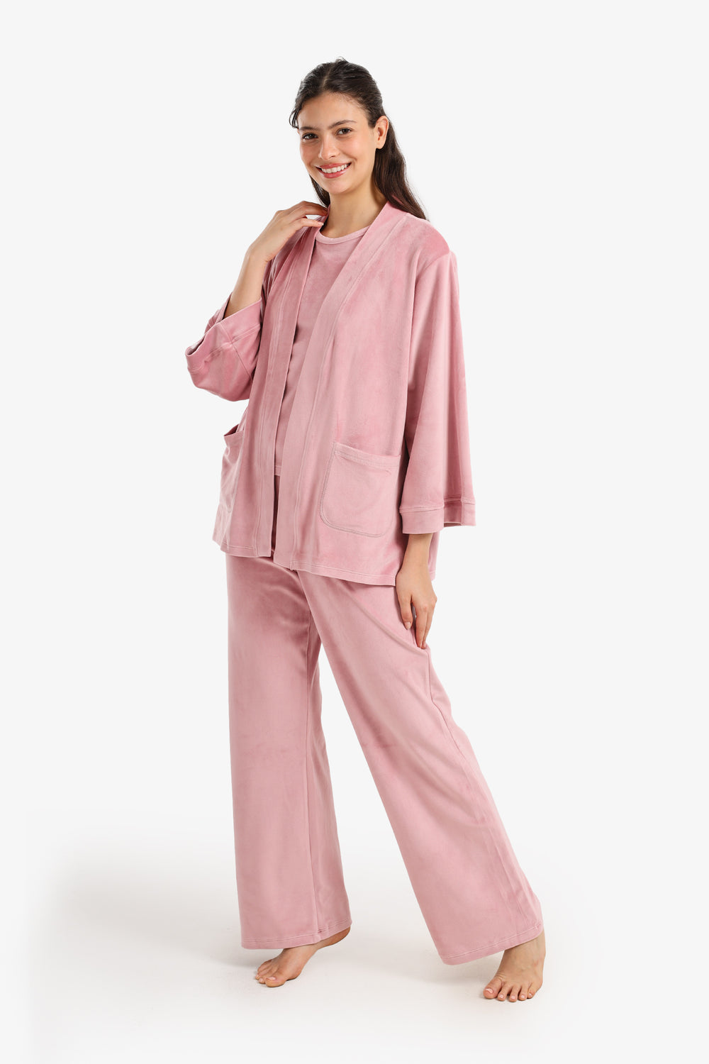 Velvet 3-Piece Pyjama Set
