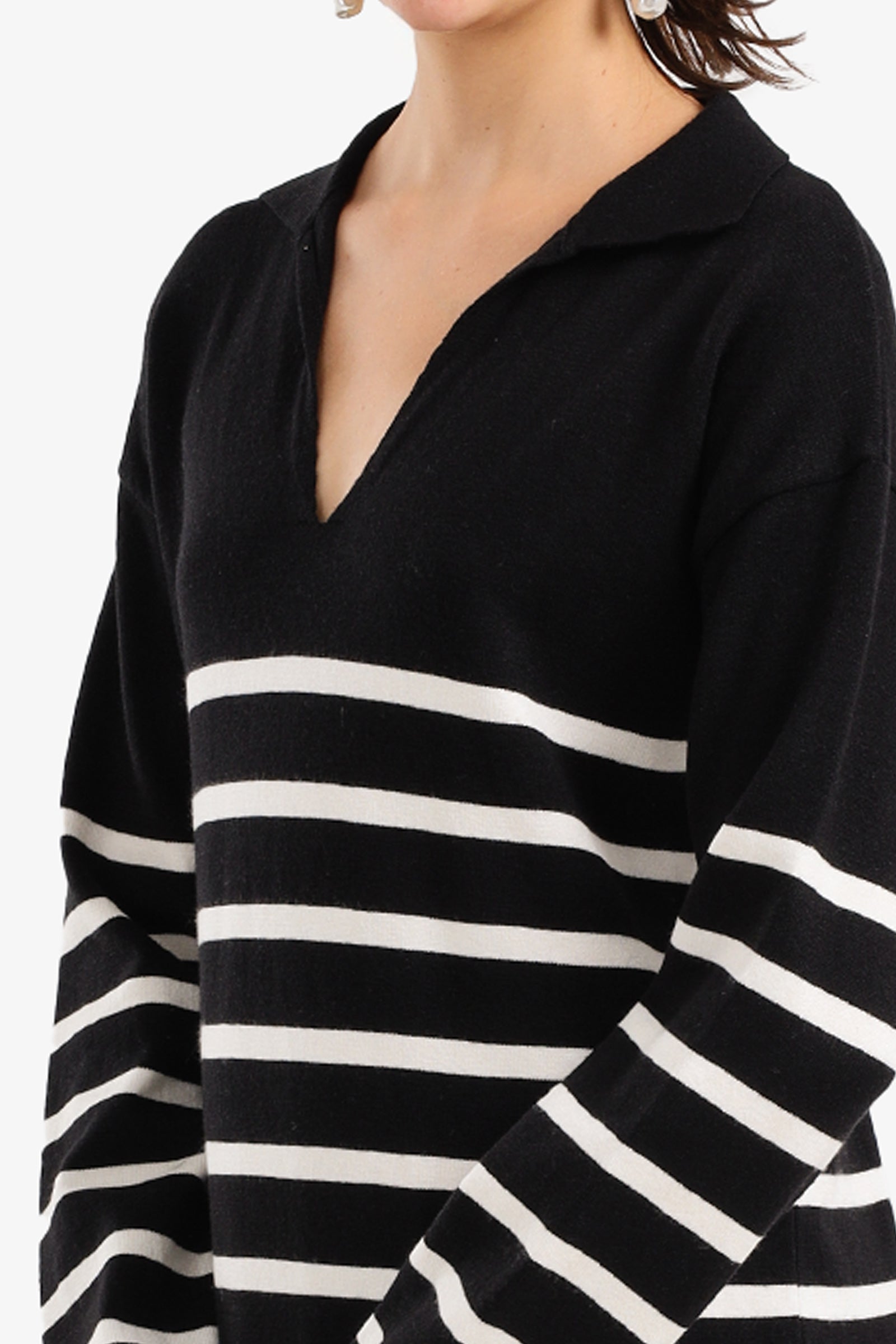 Striped Knit Midi Dress