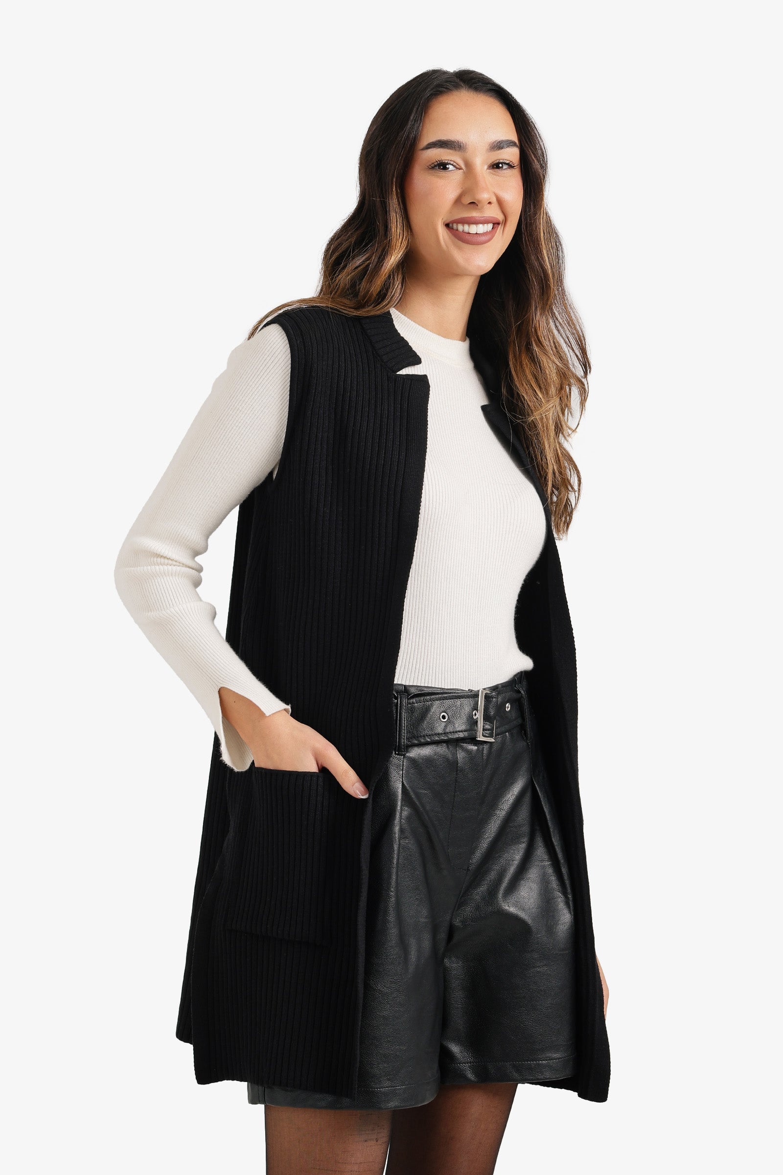 فيست تريكو بنقشة مضلعة