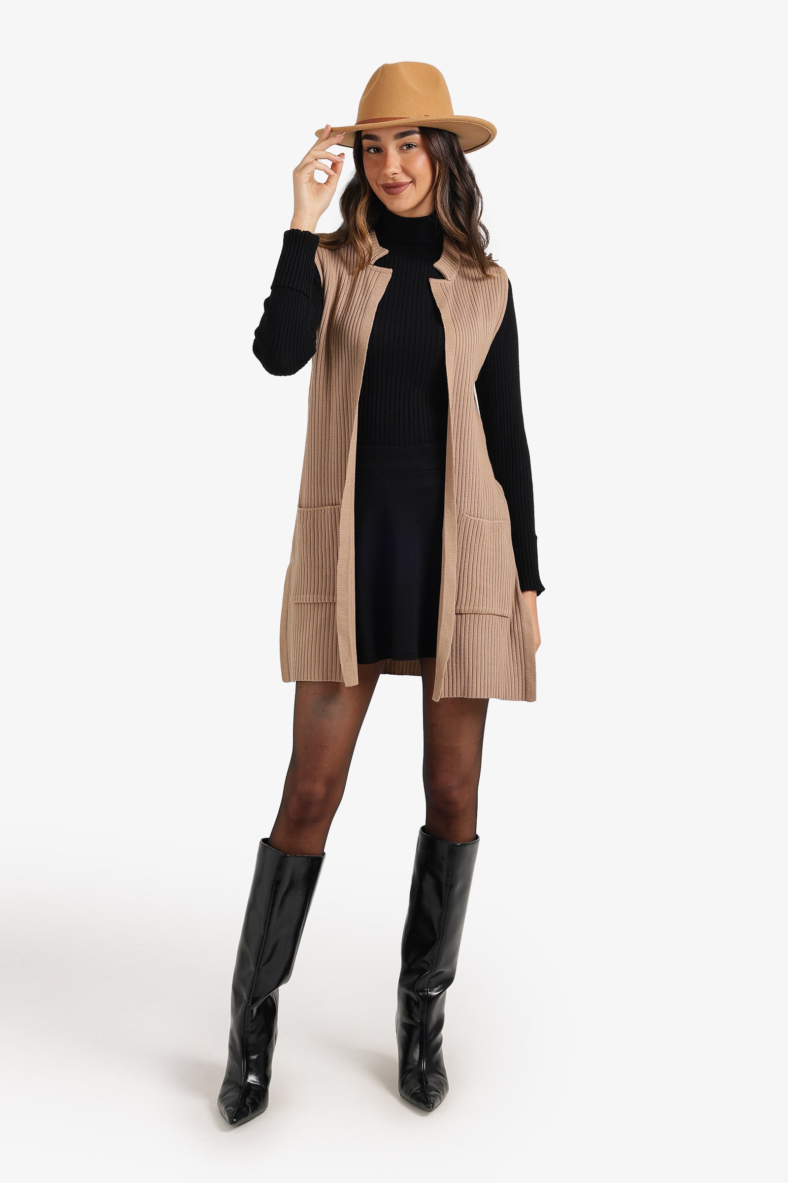 فيست تريكو بنقشة مضلعة