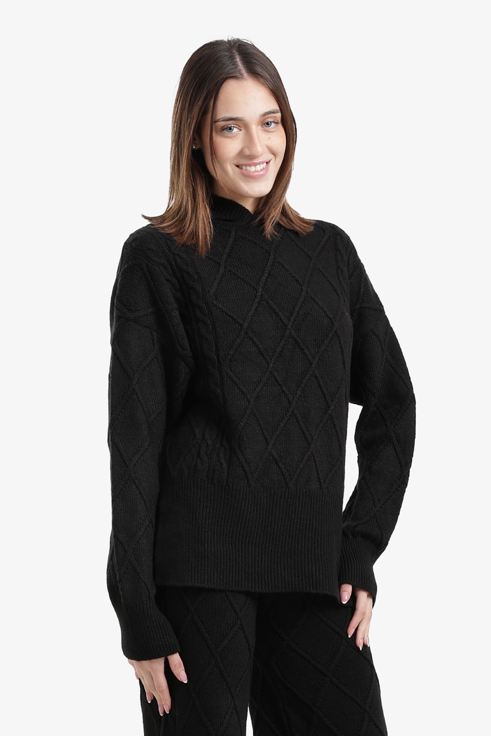 بلوفر  لاونج بنقشة كابل