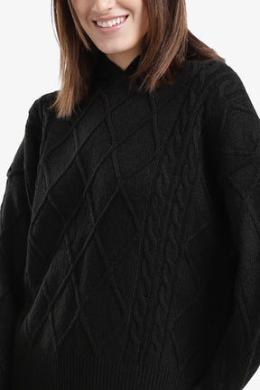 بلوفر  لاونج بنقشة كابل