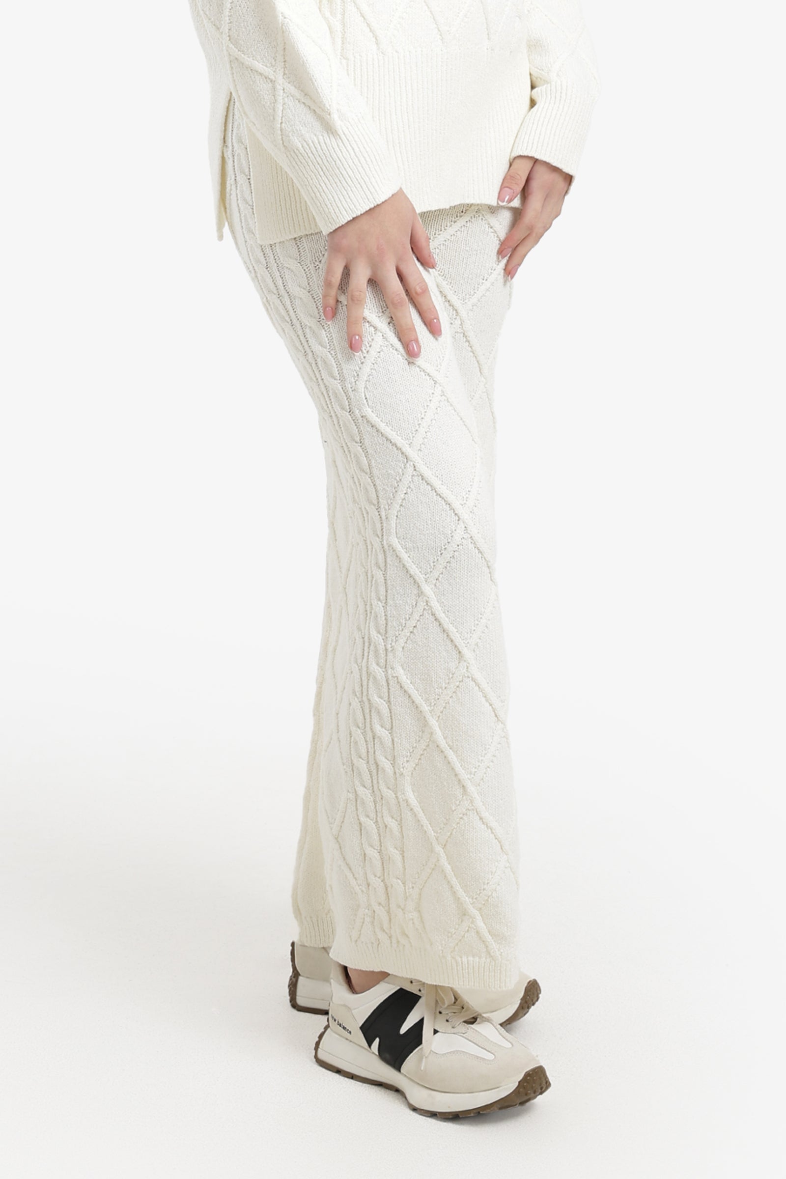 بنطلون لاونج بنقشة كابل