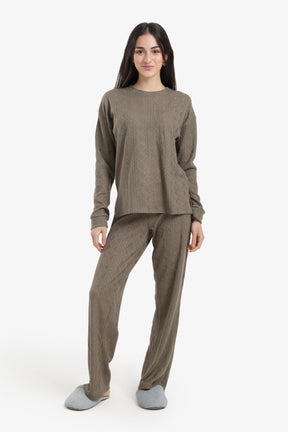 Self-Pattern Relaxed Pyjama Set