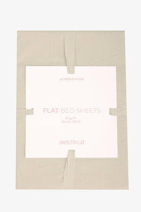 Percale Flat King Bedsheet (TC200)