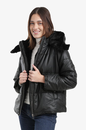 جاكيت منفوخ بسوستة أمامية