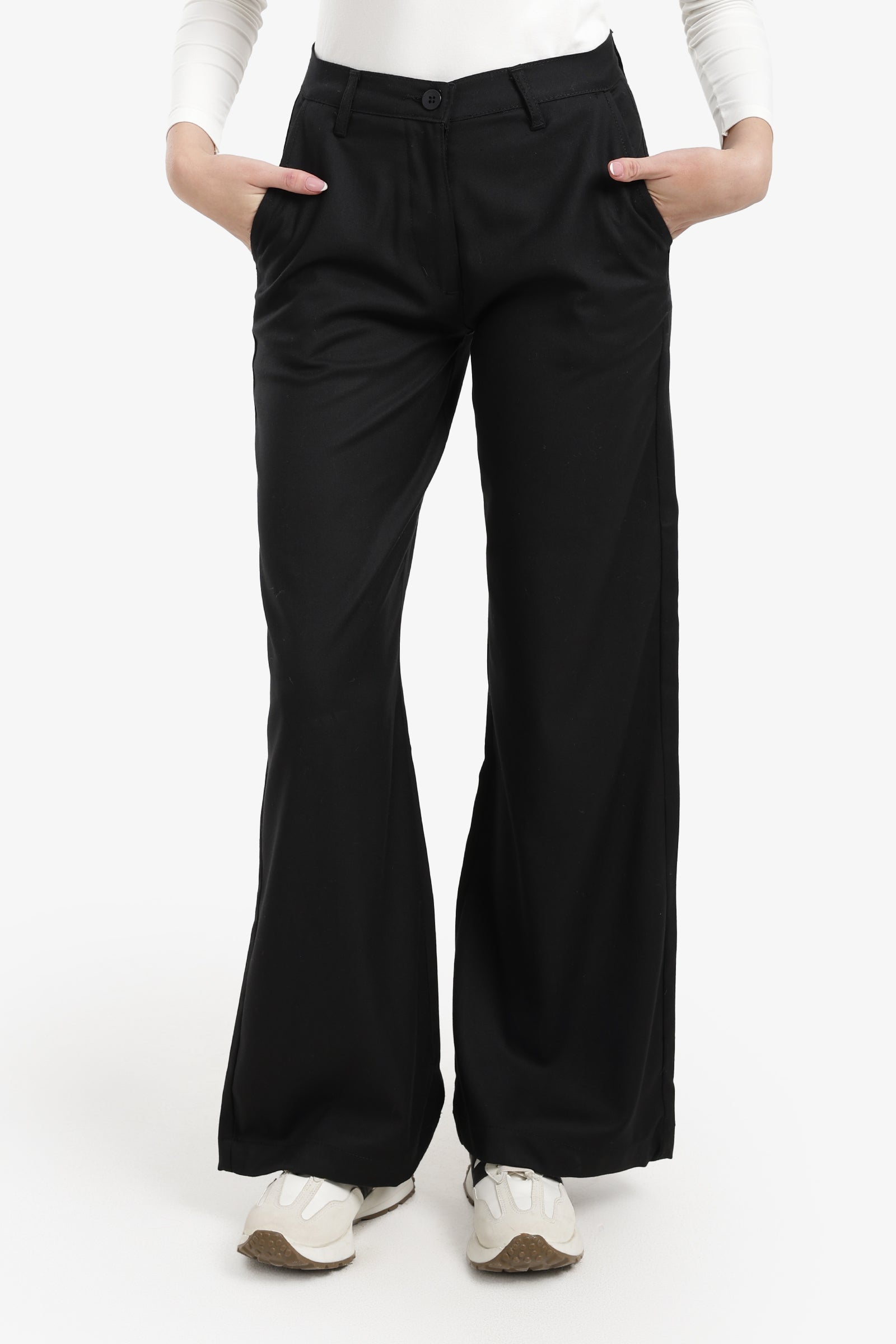 Wide-Leg Straight Cut Pants
