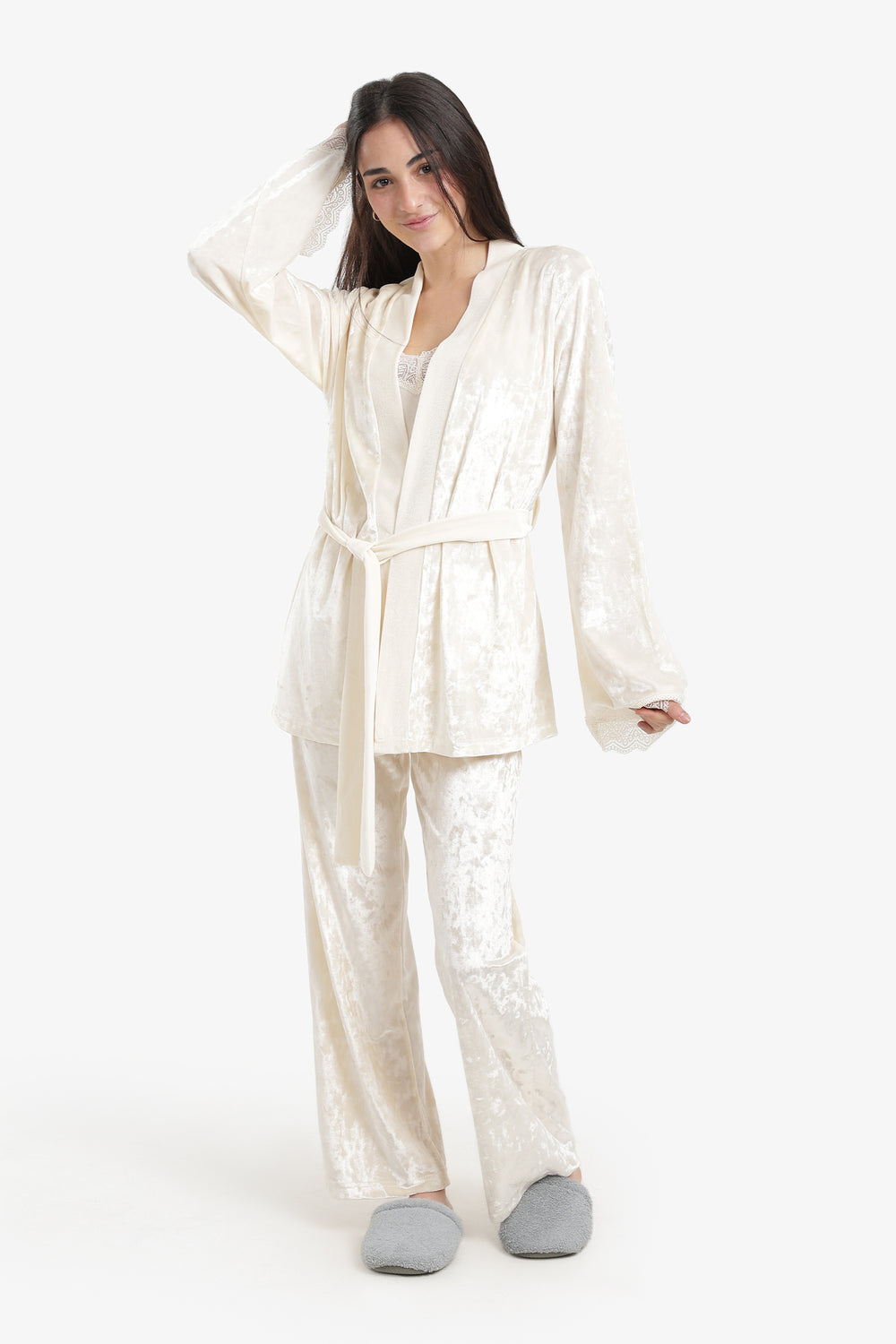3-Pieces Velvet Pyjama Set