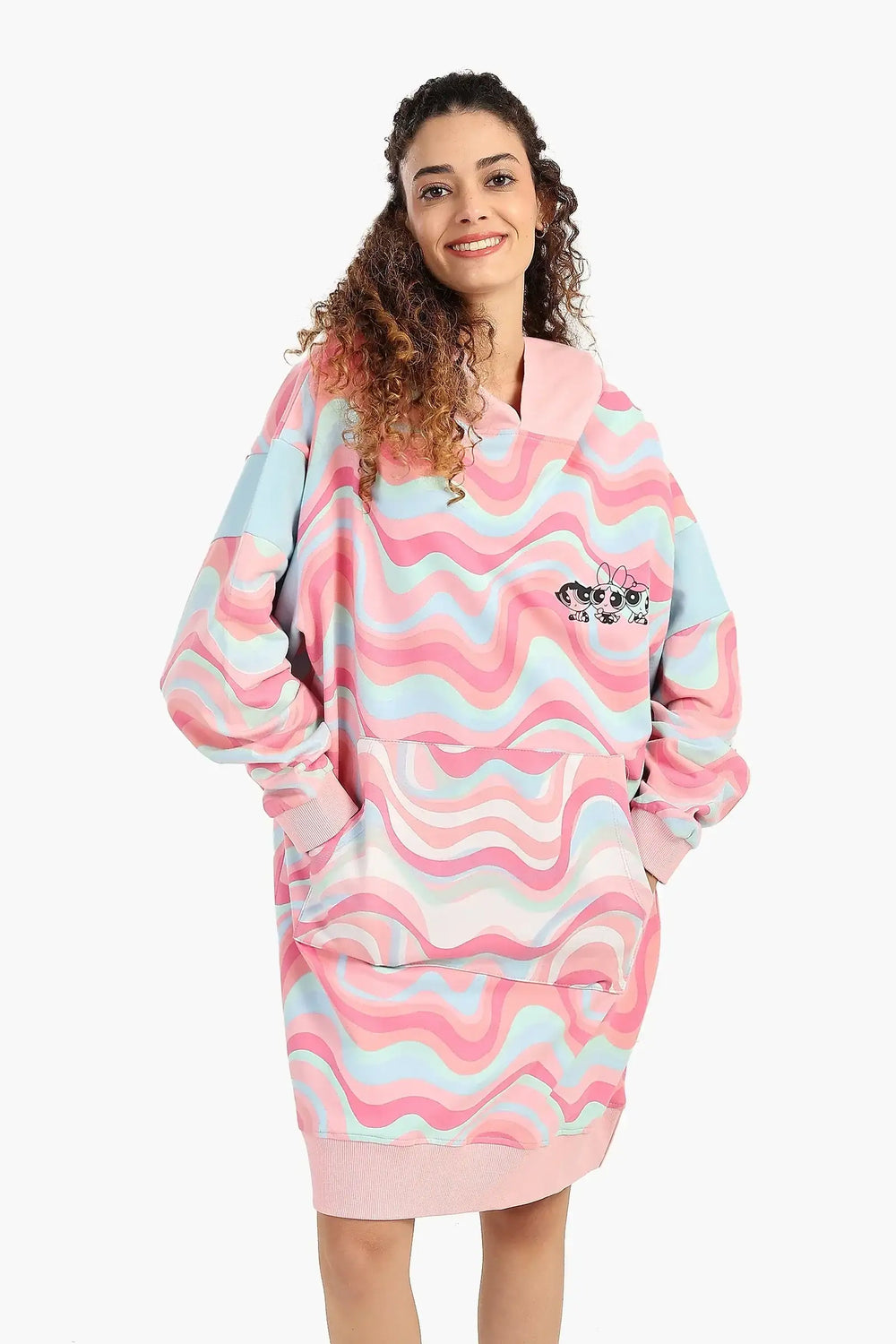 Dropped Shoulder Printed Nightgown