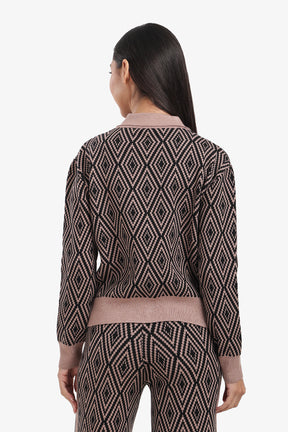Diamond Pattern Lounge Cardigan