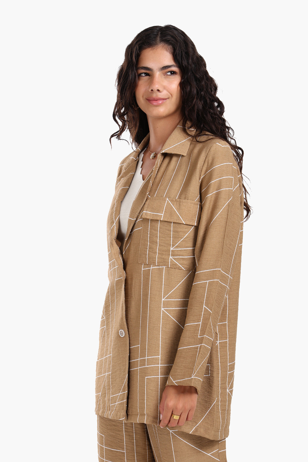 Linear Print Lounge Jacket