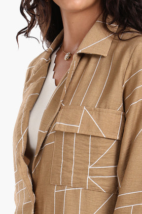 Linear Print Lounge Jacket