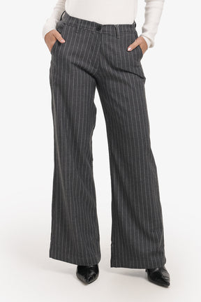 Striped Wide-Leg Pants