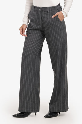 Striped Wide-Leg Pants