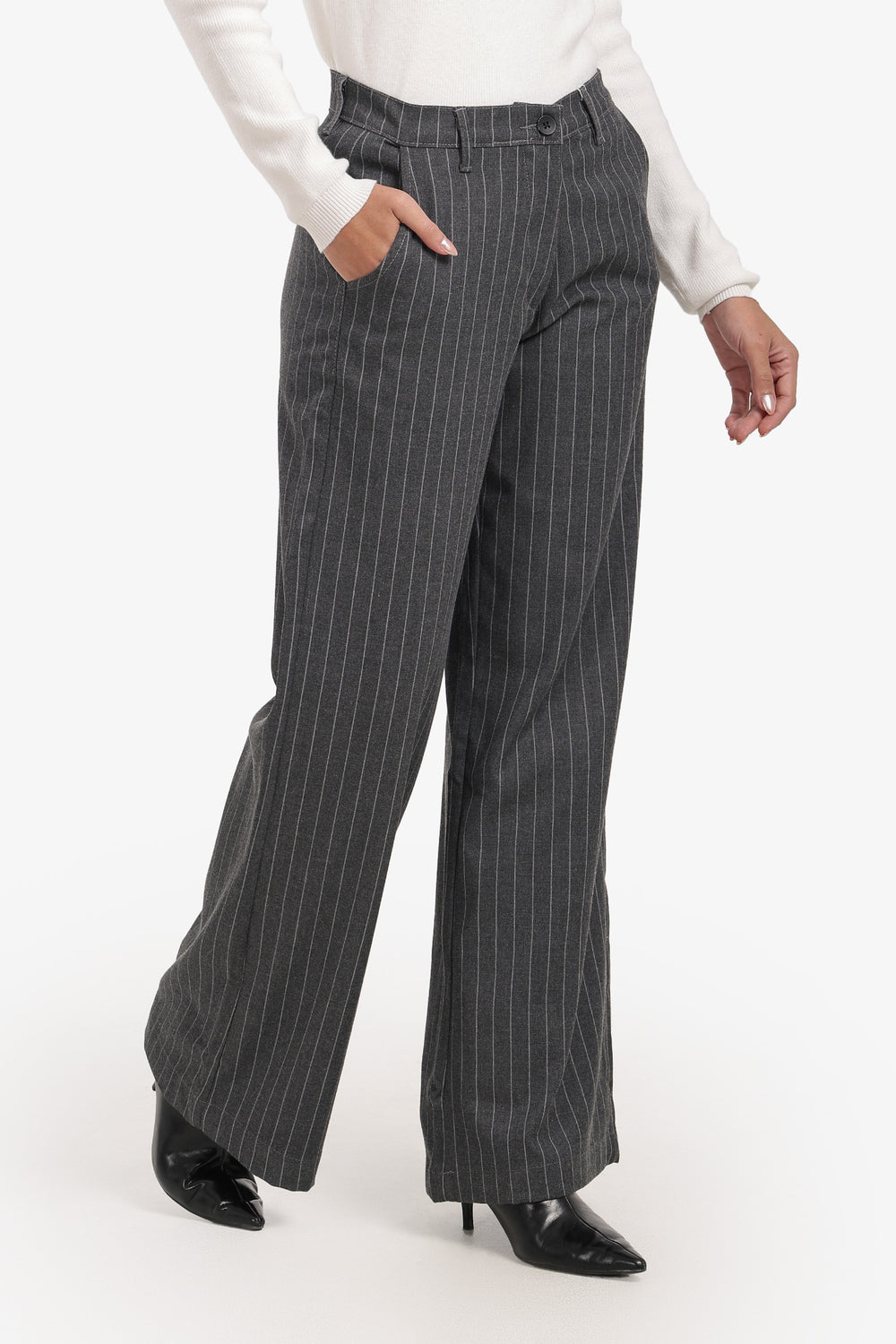 Striped Wide-Leg Pants