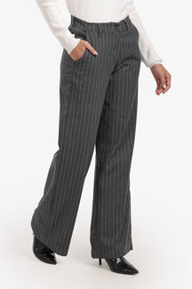 Striped Wide-Leg Pants