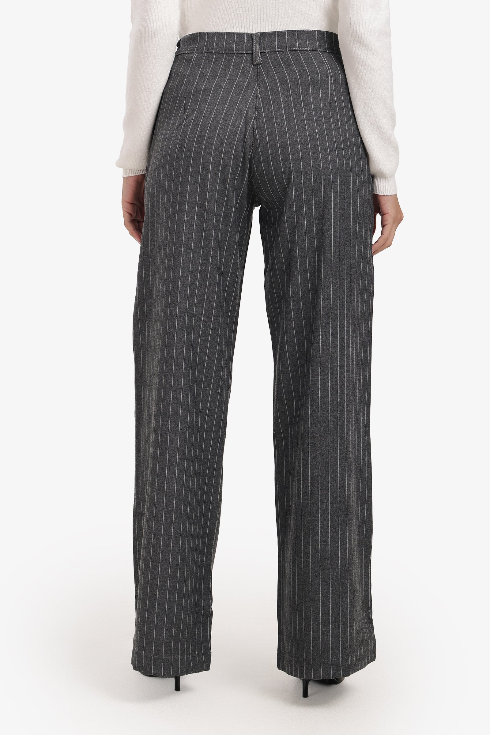 Striped Wide-Leg Pants