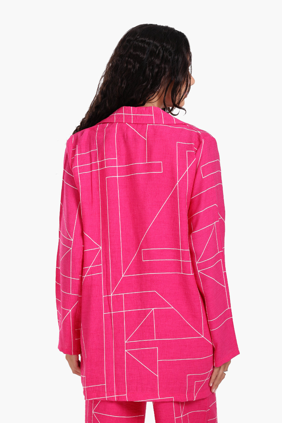 Linear Print Lounge Jacket