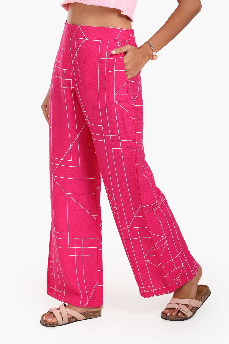 Lounge Pants with Geometric Pattern
