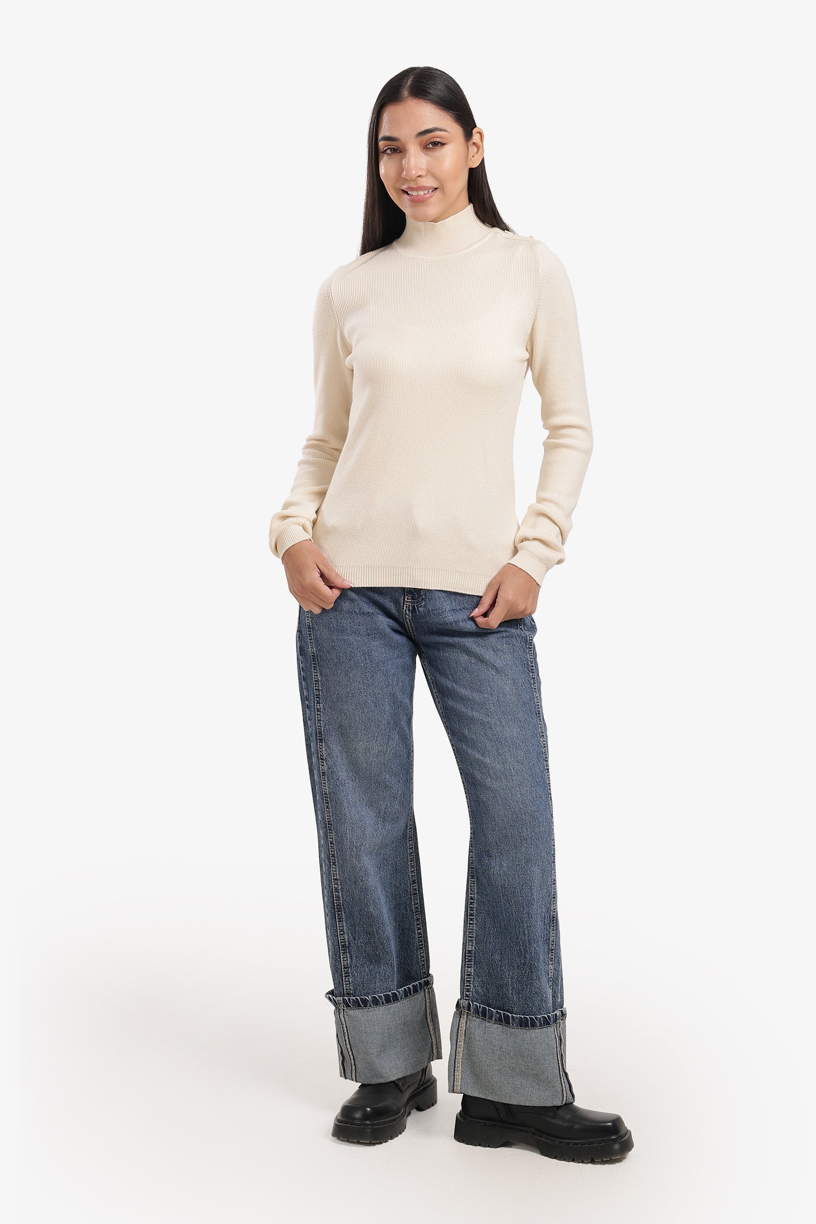High-Neck Pullover