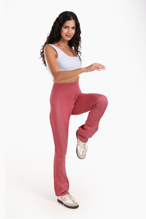 Textured High-Waist Sports Pants