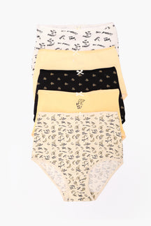 Pack of 5 Colored Full Brief Panties