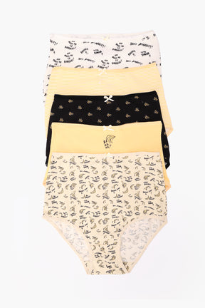 Pack of 5 Colored Full Brief Panties