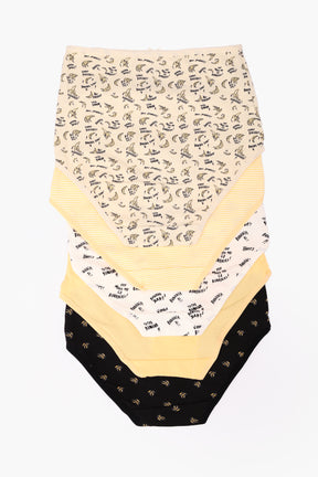 Pack of 5 Colored Full Brief Panties
