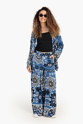 All Over Printed Pants with Belt