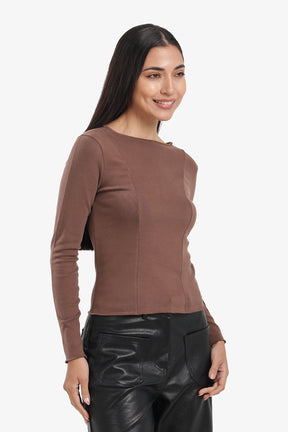 Slim Boat Neck Top